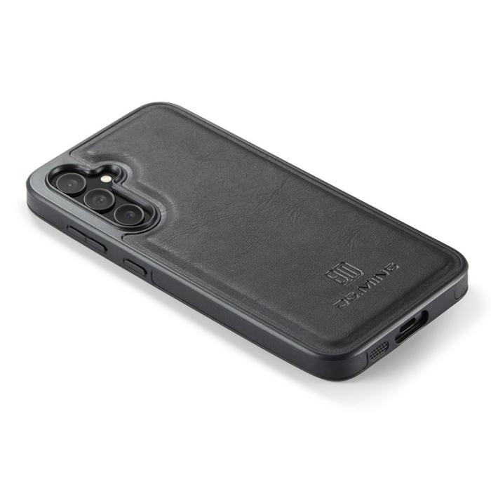 DG.MING - DG.MING Samsung Galaxy S25 Skal Anti-Drop Läder Svart