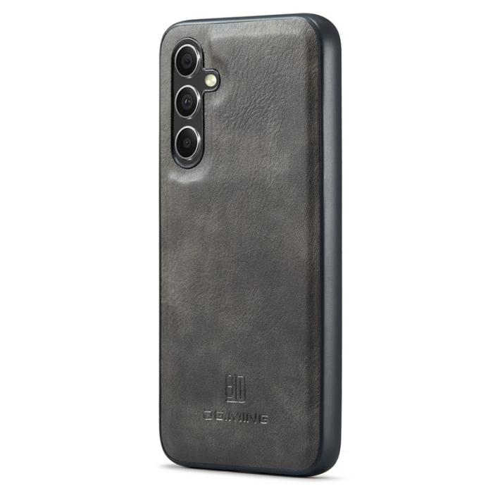 DG.MING - DG.MING Samsung Galaxy S25+ Skal Delbart Läderfodral - Grå