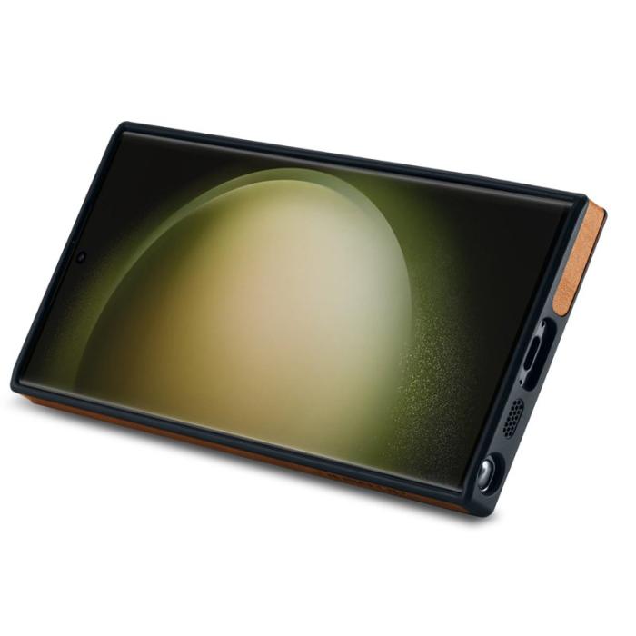 DG.MING - DG.MING Samsung Galaxy S25 Ultra Skal Anti-Drop Läder Brun