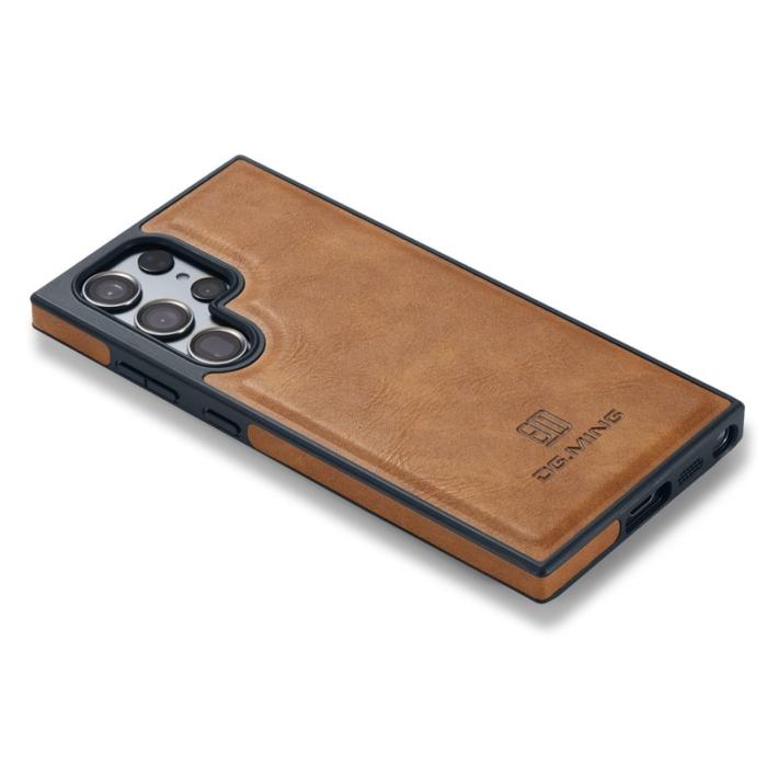 DG.MING - DG.MING Samsung Galaxy S25 Ultra Skal Anti-Drop Läder Brun