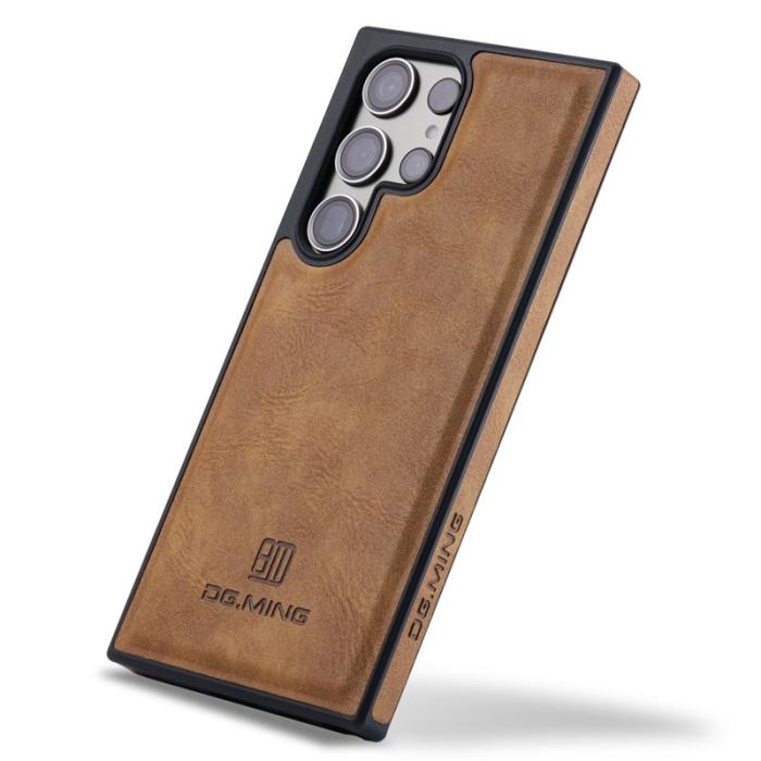 DG.MING - DG.MING Samsung Galaxy S25 Ultra Skal Anti-Drop Läder Brun