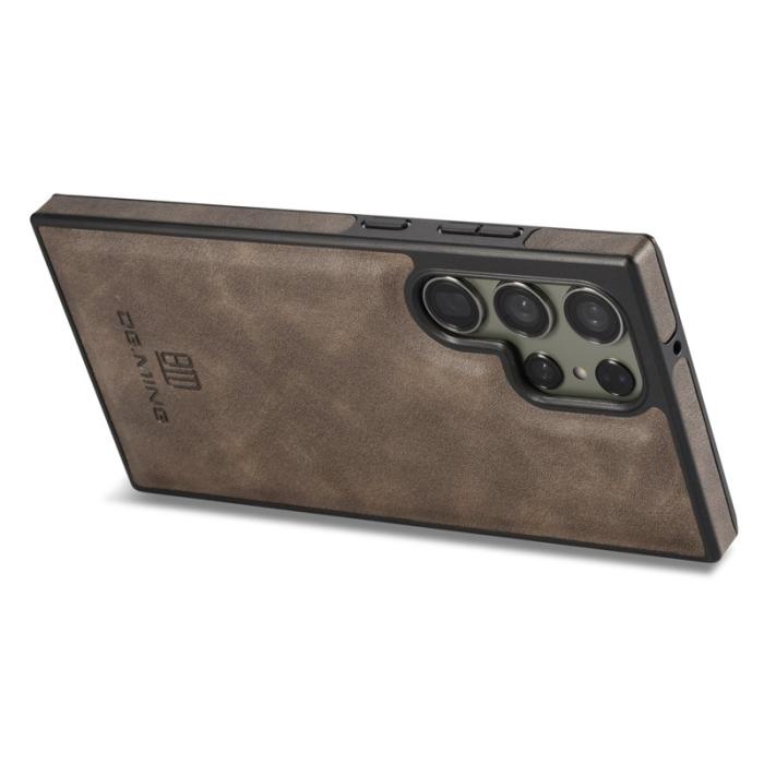 DG.MING - DG.MING Samsung Galaxy S25 Ultra Skal Anti-Drop Läder Kaffe