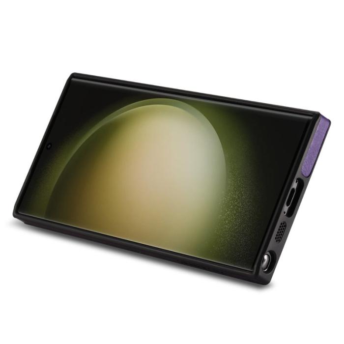 DG.MING - DG.MING Samsung Galaxy S25 Ultra Skal Anti-Drop Läder Lila