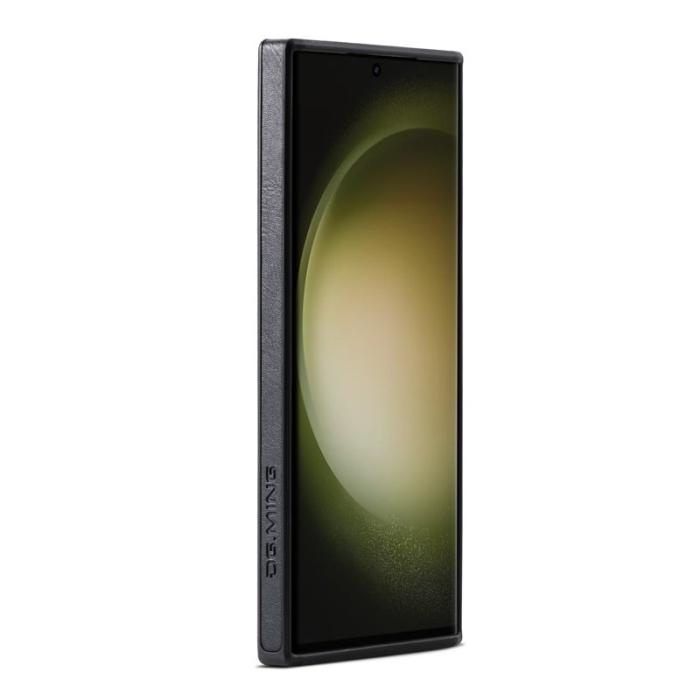 DG.MING - DG.MING Samsung Galaxy S25 Ultra Skal Anti-Drop Läder Svart