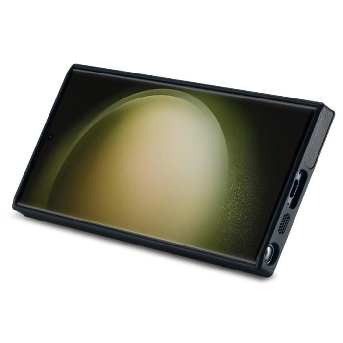 DG.MING - DG.MING Samsung Galaxy S25 Ultra Skal Anti-Drop Läder Svart