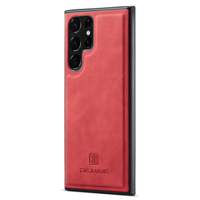 DG.MING - DG.MING Samsung Galaxy S25 Ultra Skal PU Läder Röd