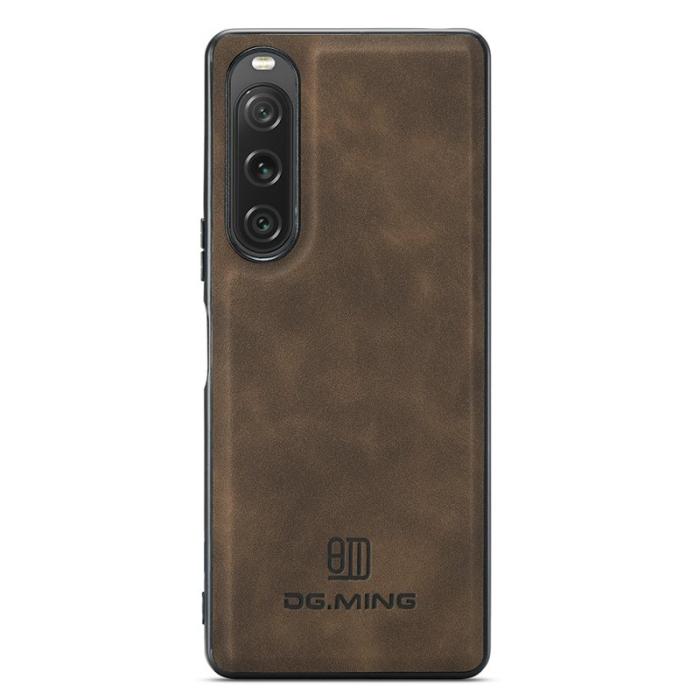 DG.MING - DG.MING Sony Xperia 10 V Fodral Mobilskal PU Läder Kaffe