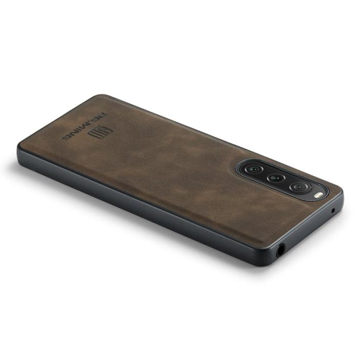 DG.MING - DG.MING Sony Xperia 10 V Fodral Mobilskal PU Läder Kaffe
