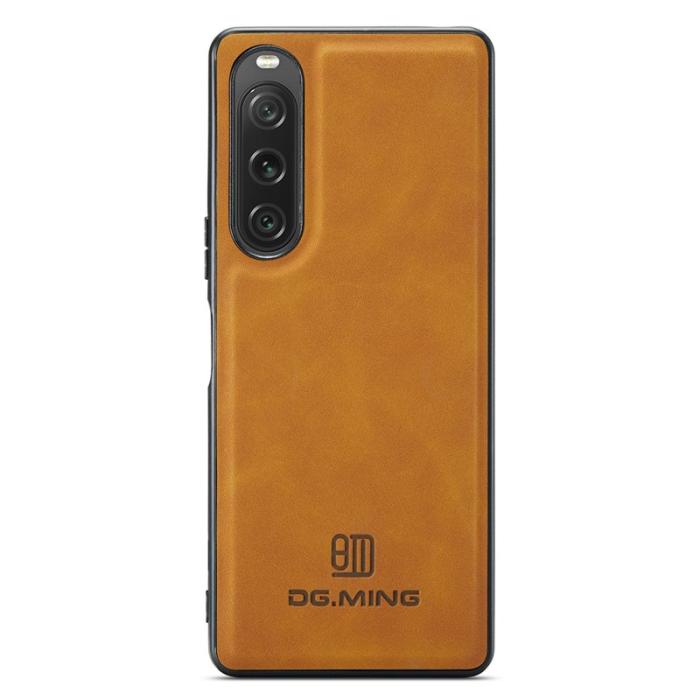 DG.MING - DG.MING Sony Xperia 10 V Skal Mobiltelefon PU Läder - Brun