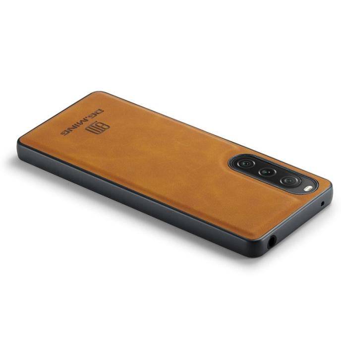 DG.MING - DG.MING Sony Xperia 10 V Skal Mobiltelefon PU Läder - Brun