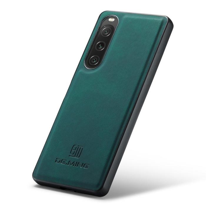 DG.MING - DG.MING Sony Xperia 10 V Skal Mobiltelefon PU Läder Grön