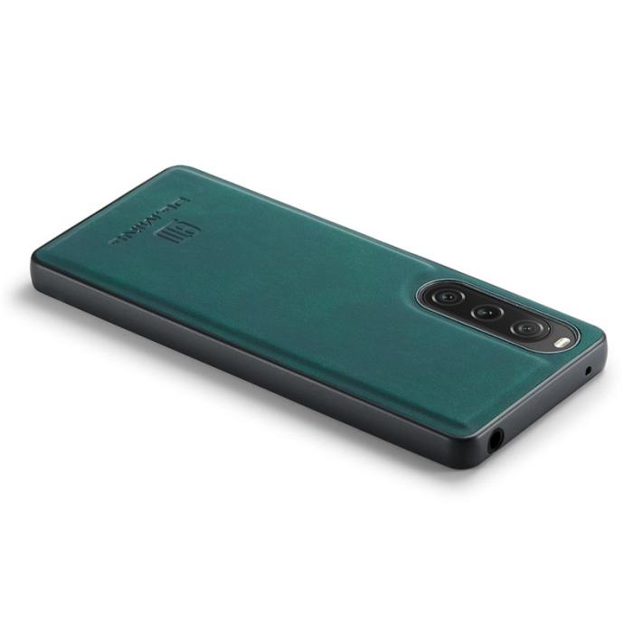 DG.MING - DG.MING Sony Xperia 10 V Skal Mobiltelefon PU Läder Grön