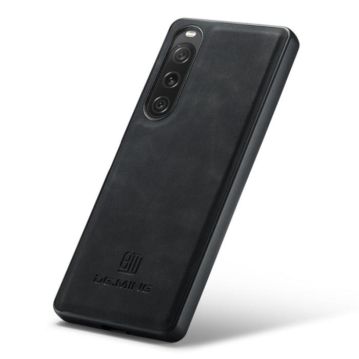 DG.MING - DG.MING Sony Xperia 10 V Skal Mobiltelefon PU Läder Svart