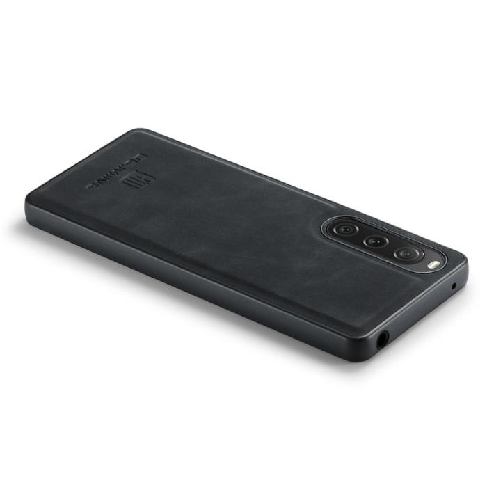 DG.MING - DG.MING Sony Xperia 10 V Skal Mobiltelefon PU Läder Svart