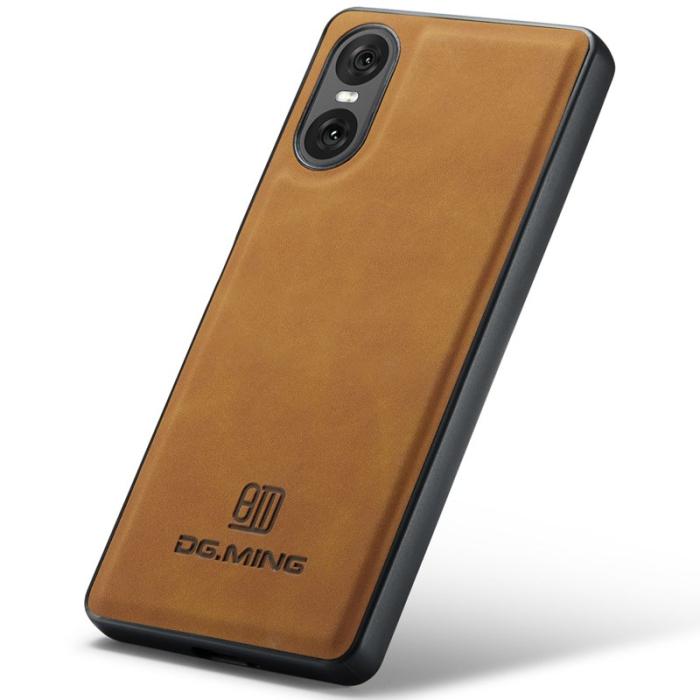 DG.MING - DG.MING Sony Xperia 10 VI Skal PU Läder Hybrid - Brun