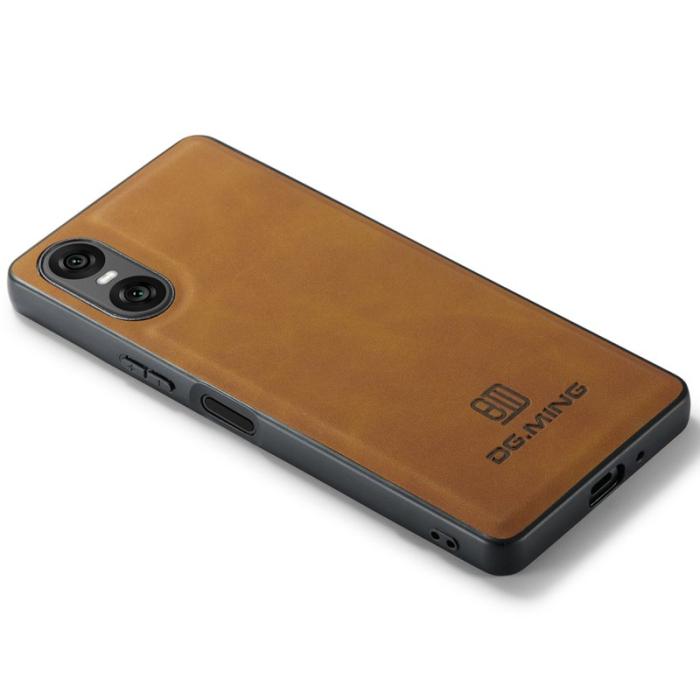 DG.MING - DG.MING Sony Xperia 10 VI Skal PU Läder Hybrid - Brun