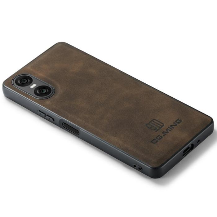 DG.MING - DG.MING Sony Xperia 10 VI Skal PU Läder Hybrid - Kaffe