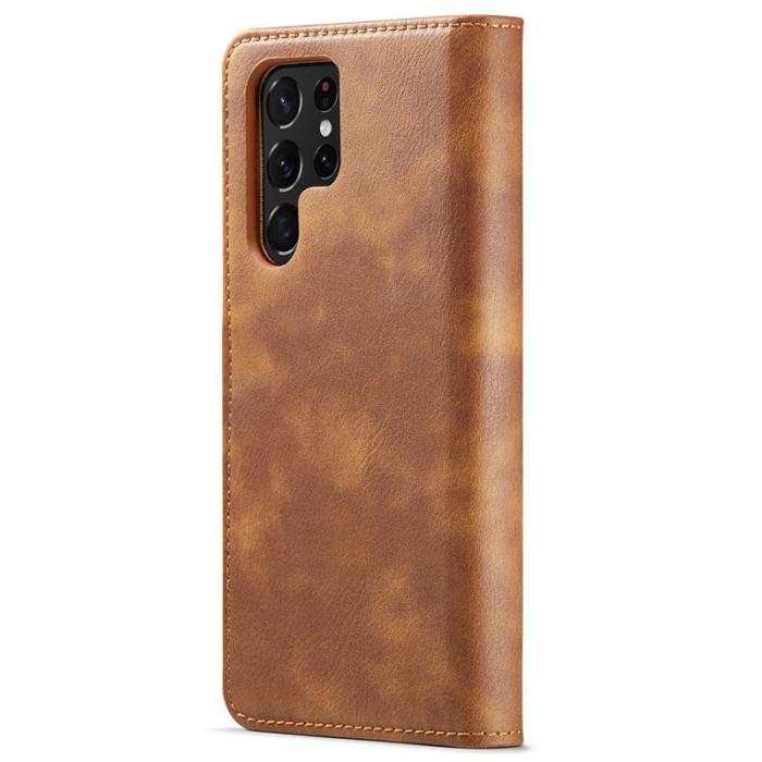 DG.MING - DG.MING Split Leather Case Samsung Galaxy S22 Ultra 5G Brun