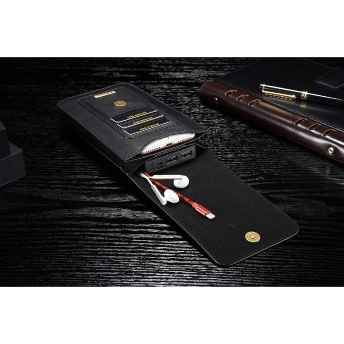 DG.MING - DG.MING Split Leather Phone Pouch S - Fodral med kortplatser, Svart