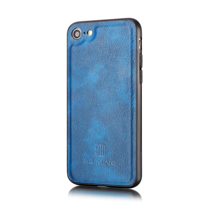 DG.MING - DG.MING Split Leather Wallet Cover iPhone SE/8/7 - Blå