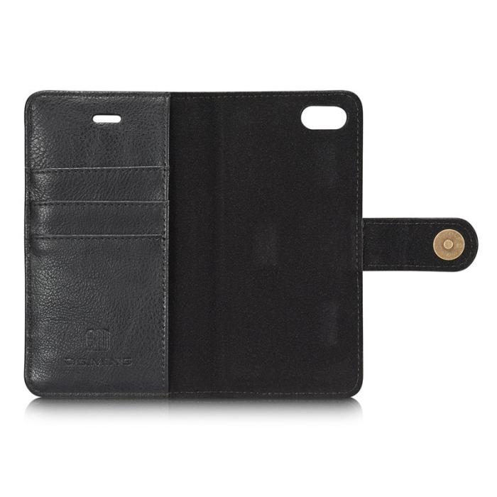 DG.MING - DG.MING Split Leather Wallet Cover iPhone SE/8/7 - Svart