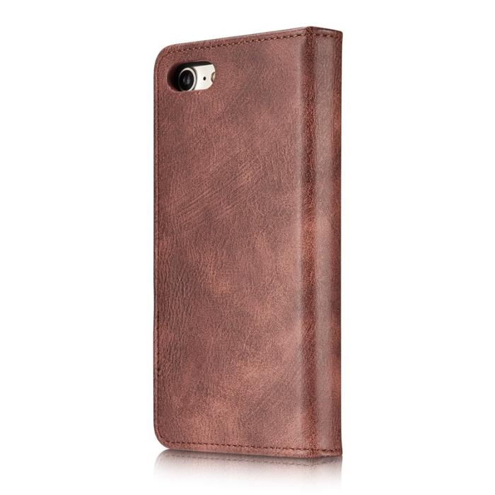 DG.MING - DG.MING Split Leather Wallet Cover iPhone SE/8/7 - Vinröd