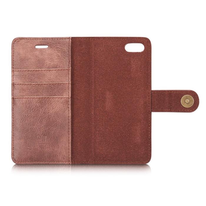 DG.MING - DG.MING Split Leather Wallet Cover iPhone SE/8/7 - Vinröd