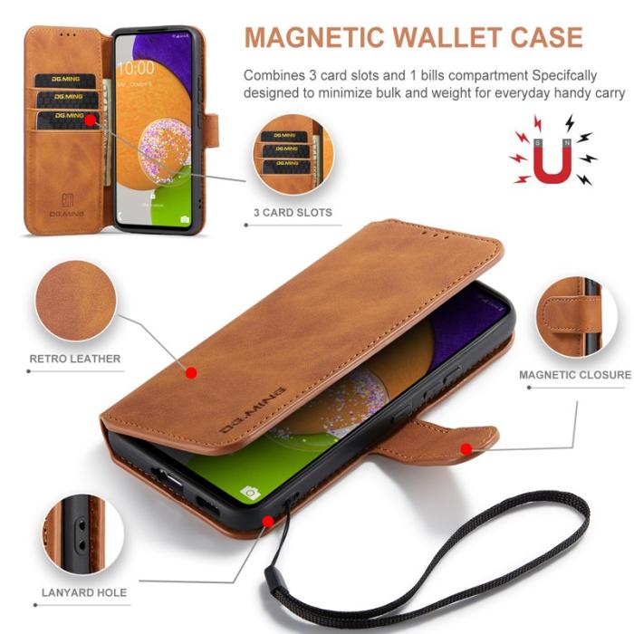 DG.MING - DG.MING Stand Wallet Samsung Galaxy A53 5G Fodral Brun