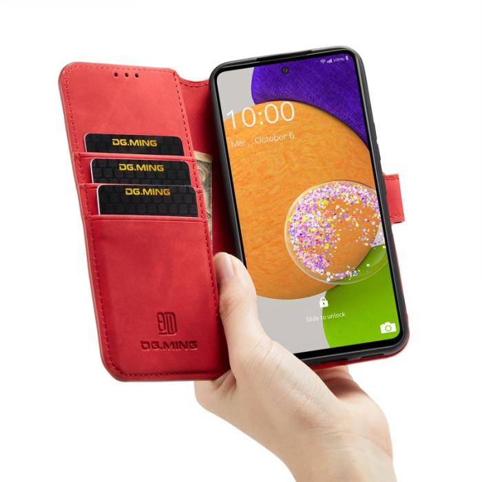 DG.MING - DG.MING Stand Wallet Samsung Galaxy A53 5G Fodral Röd