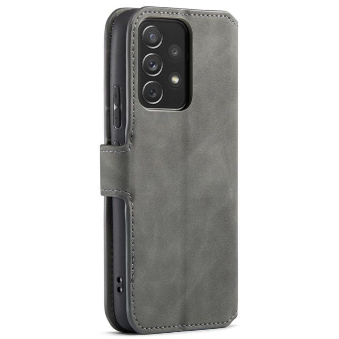 DG.MING - DG.MING Stand Wallet Skal Retro PU Läder för Samsung A53 5G Grå