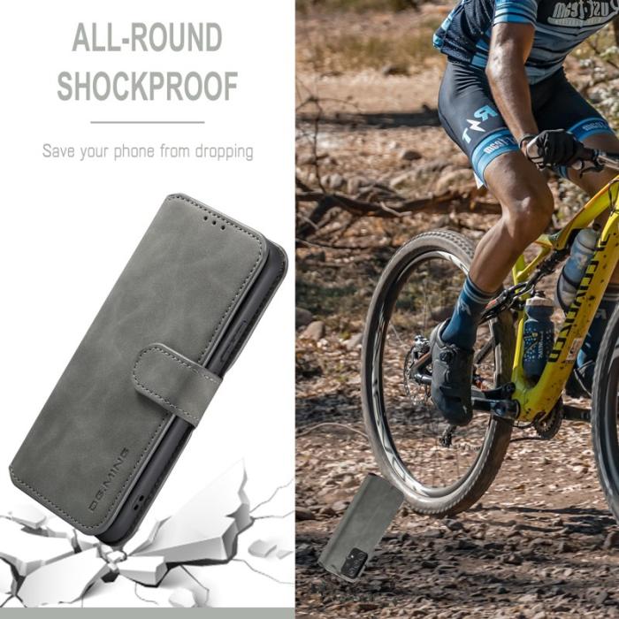 DG.MING - DG.MING Stand Wallet Skal Retro PU Läder för Samsung A53 5G Grå