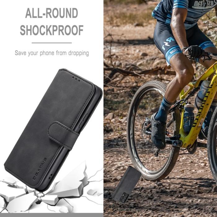 DG.MING - DG.MING Stand Wallet Skal Retro PU Läder för Samsung A53 5G - Svart