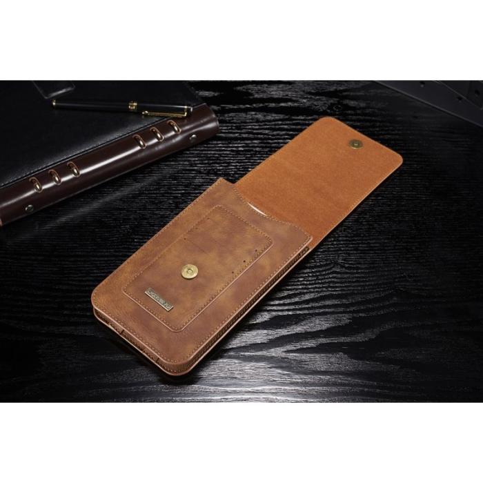 DG.MING - DG.MING Universal Split Leather Waist Bag med kortfack - Brun