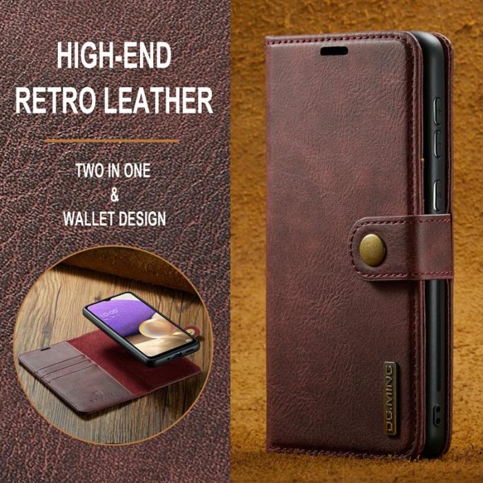 DG.MING - DG.MING Wallet Case Folio Flip Stand Samsung Galaxy A33 5G Röd