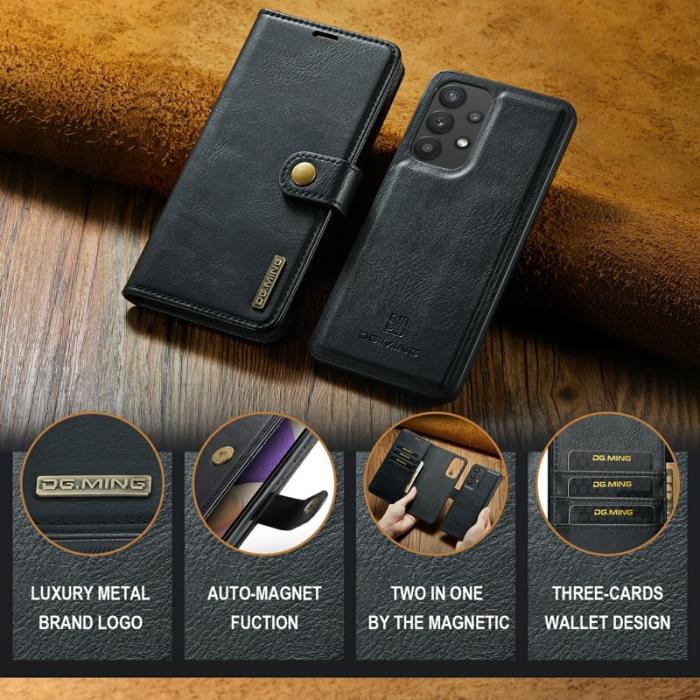 DG.MING - DG.MING Wallet Case Folio Flip Stand Samsung Galaxy A33 5G - Svart