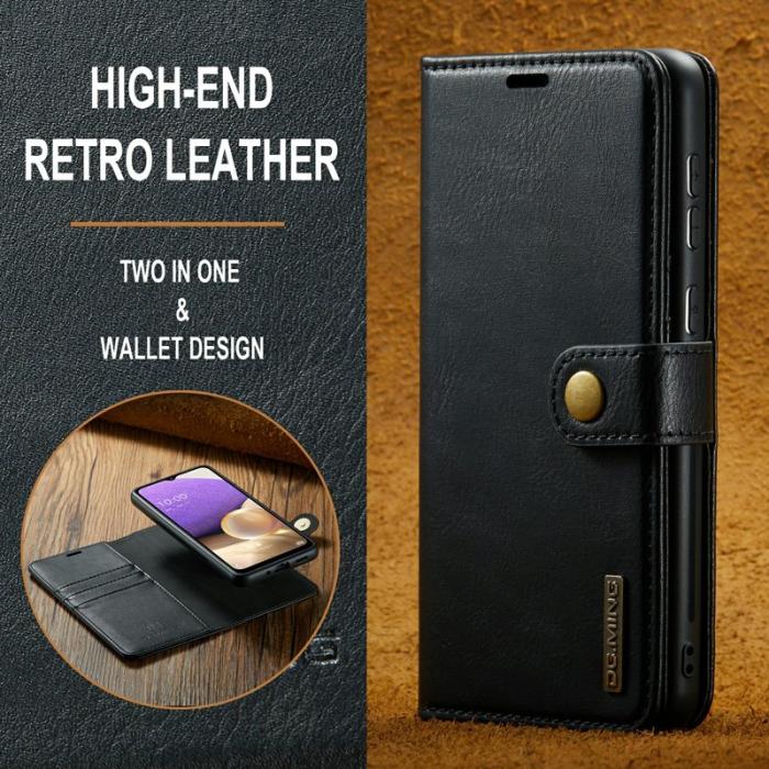 DG.MING - DG.MING Wallet Case Folio Flip Stand Samsung Galaxy A33 5G - Svart