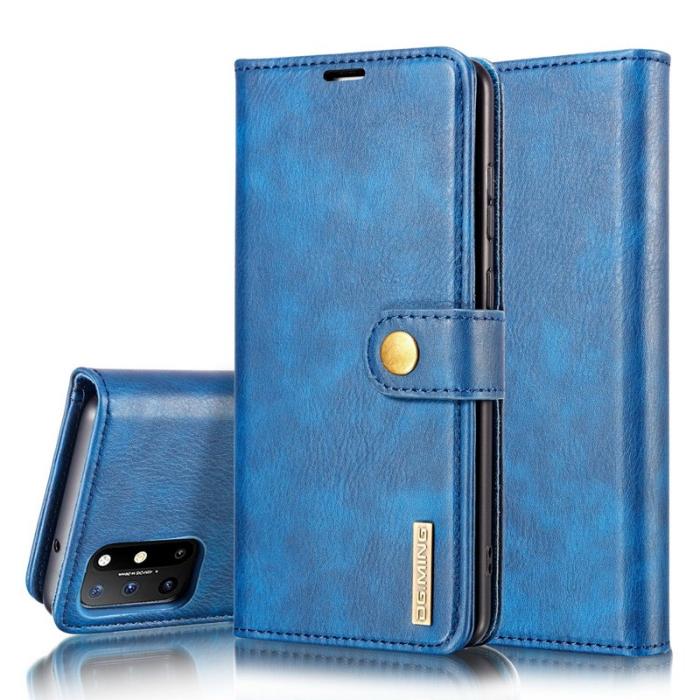 DG.MING - DG.MING Wallet Split Leather Cover OnePlus 8T Fodral Blå