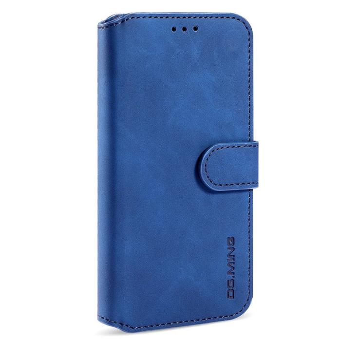DG.MING - DG.MING Wallet Stand iPhone 13 Pro Fodral Retro Blå