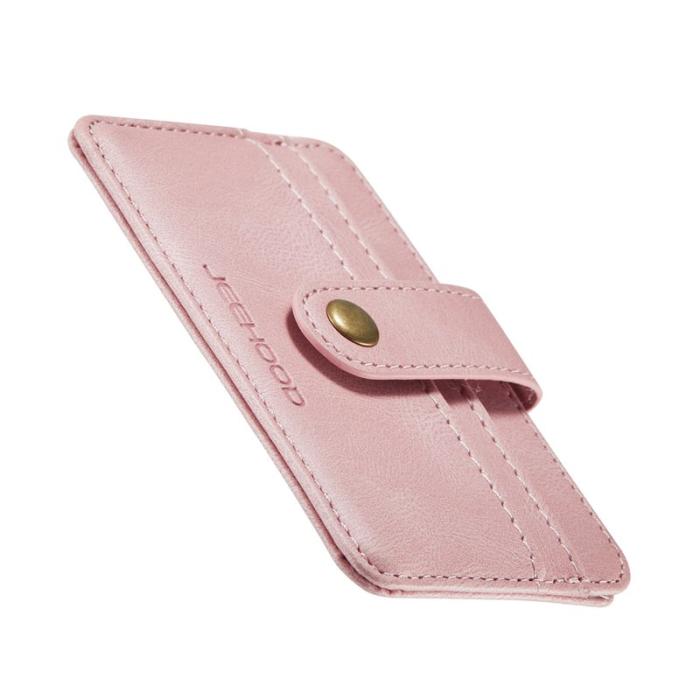 JEEHOOD - JEEHOOD 2-i-1 Anti-theft Fodral i PU-läder för iPhone 13 Pro - Rosa