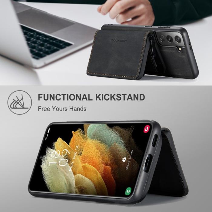 JEEHOOD - JEEHOOD 2-i-1 Magnetisk Plånboksfodral Samsung Galaxy S22+ Svart