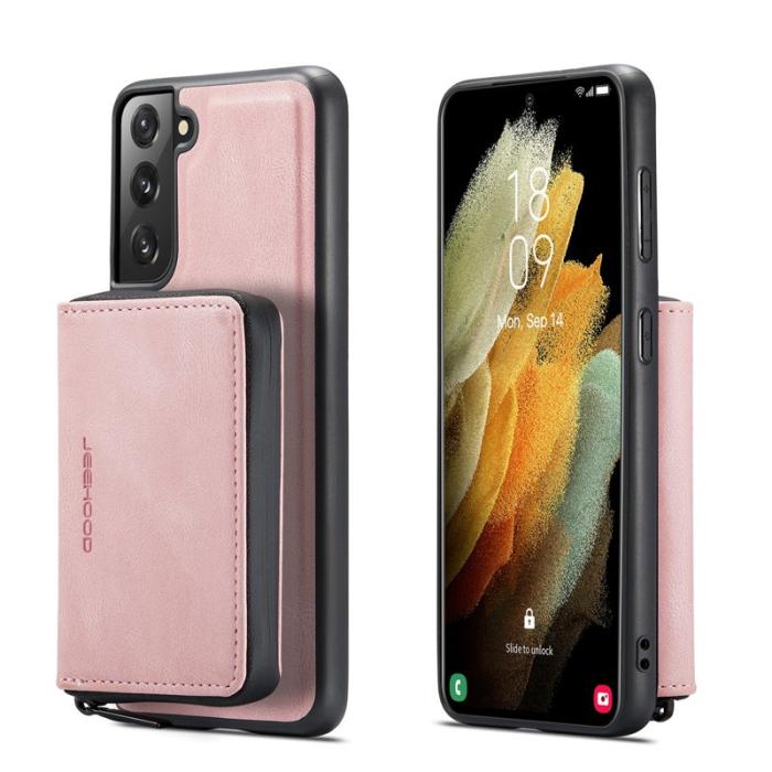JEEHOOD - JEEHOOD 2-in-1 Magnetisk Plånboksfodral Samsung Galaxy S22+ Rosa