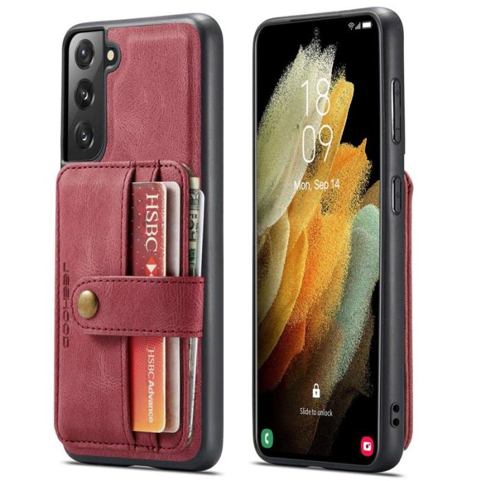 JEEHOOD - JEEHOOD Detachable Fodral för Samsung Galaxy S21+ 5G Röd