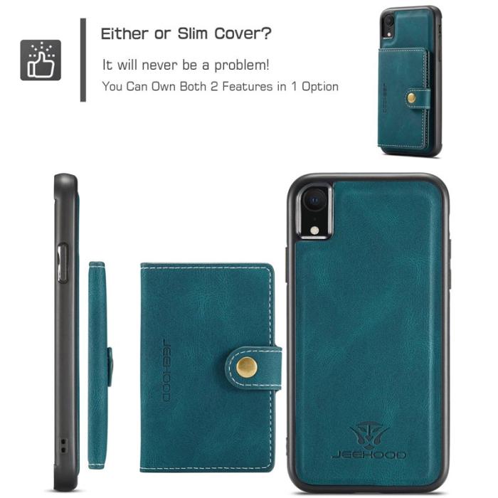 JEEHOOD - JEEHOOD Detachable Fodral iPhone XR 6.1 tum Grön