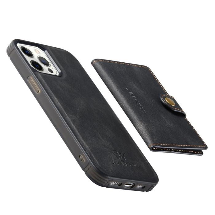 JEEHOOD - JEEHOOD Detachable Magnetic Wallet Skal i TPU för iPhone 12 Pro Max - Svart