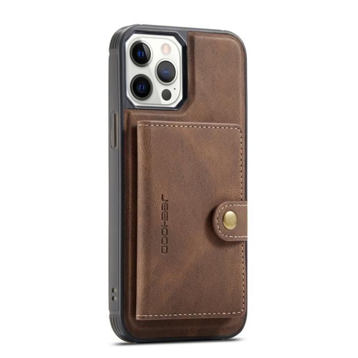 JEEHOOD - JEEHOOD Detachable Magnetic Wallet Skal iPhone 12 Pro - Brun