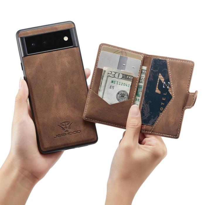 JEEHOOD - JEEHOOD Detachable Wallet Case Google Pixel 7 5G Brown