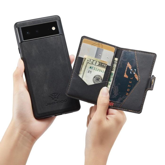 JEEHOOD - JEEHOOD Detachable Wallet Case Google Pixel 7 5G - Svart