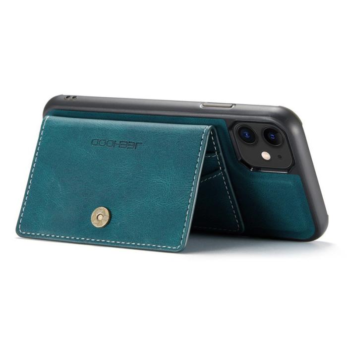 JEEHOOD - JEEHOOD Detachable Wallet Skal för iPhone 11 Grön