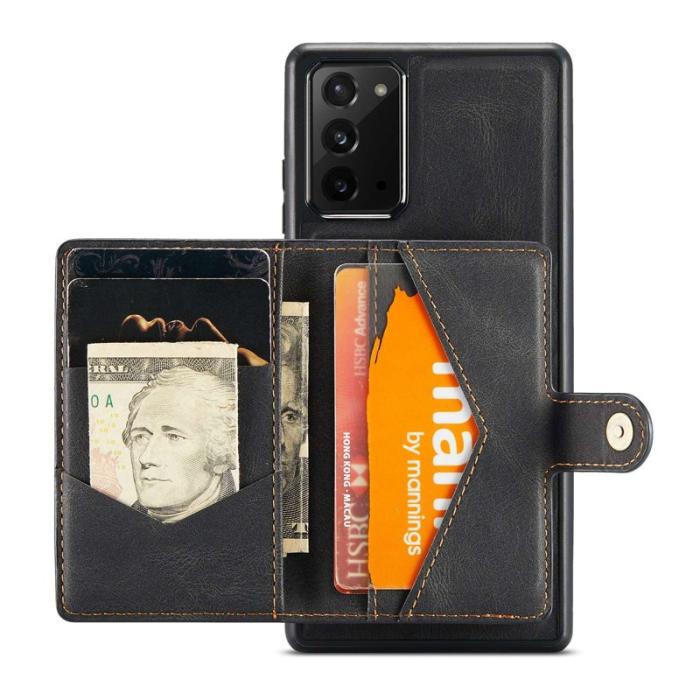 JEEHOOD - JEEHOOD Galaxy Note20 Fodral Detachable Läder TPU Svart