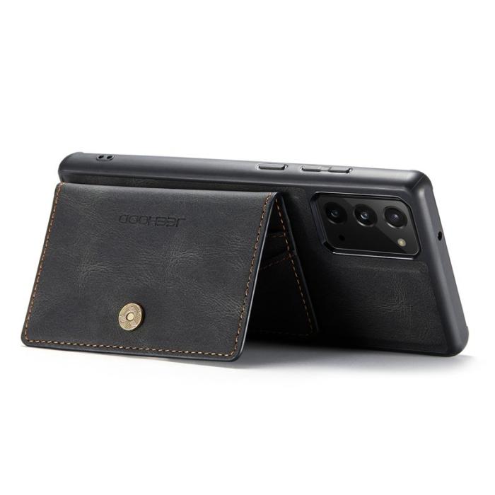 JEEHOOD - JEEHOOD Galaxy Note20 Fodral Detachable Läder TPU Svart